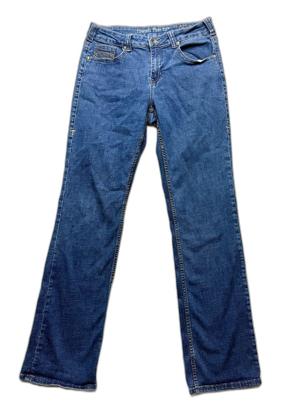 Cowgirl Tuff Blue Straight-Leg Jeans
